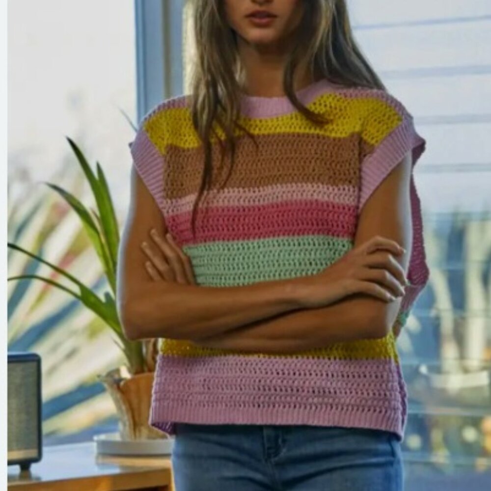 Davi & Dani🆕Stripe Pullover NWT - image 4